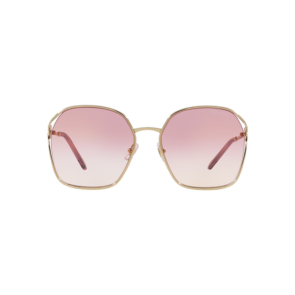 Miu Miu MU 52WS 60 Pink Gradient & Gold Sunglasses | Sunglass Hut USA