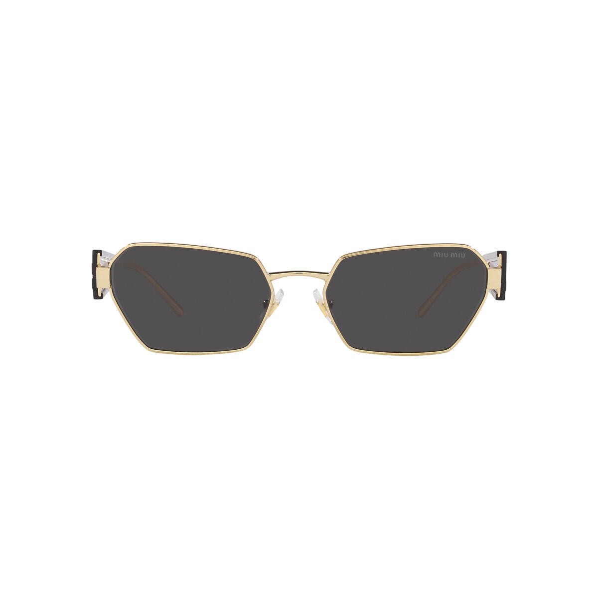 Miu Miu MU 53WS 58 Dark Grey & Pale Gold Sunglasses | Sunglass Hut USA 