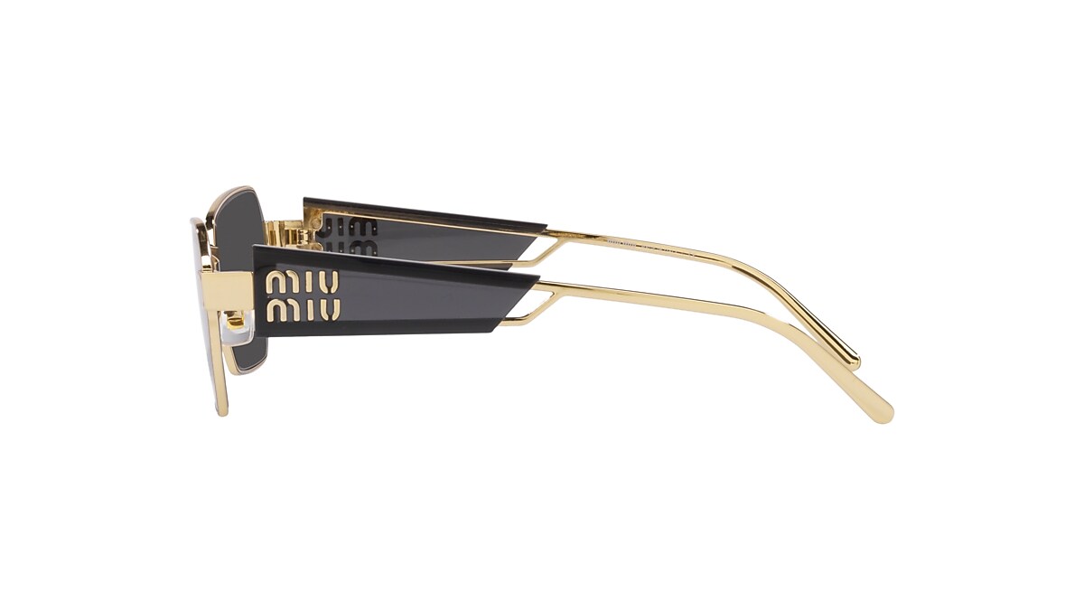 Miu Miu MU 53WS 58 Dark Grey & Pale Gold Sunglasses | Sunglass Hut 