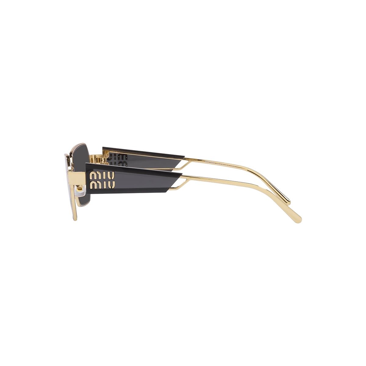 Miu Miu MU 53WS 58 Dark Grey & Pale Gold Sunglasses | Sunglass Hut USA