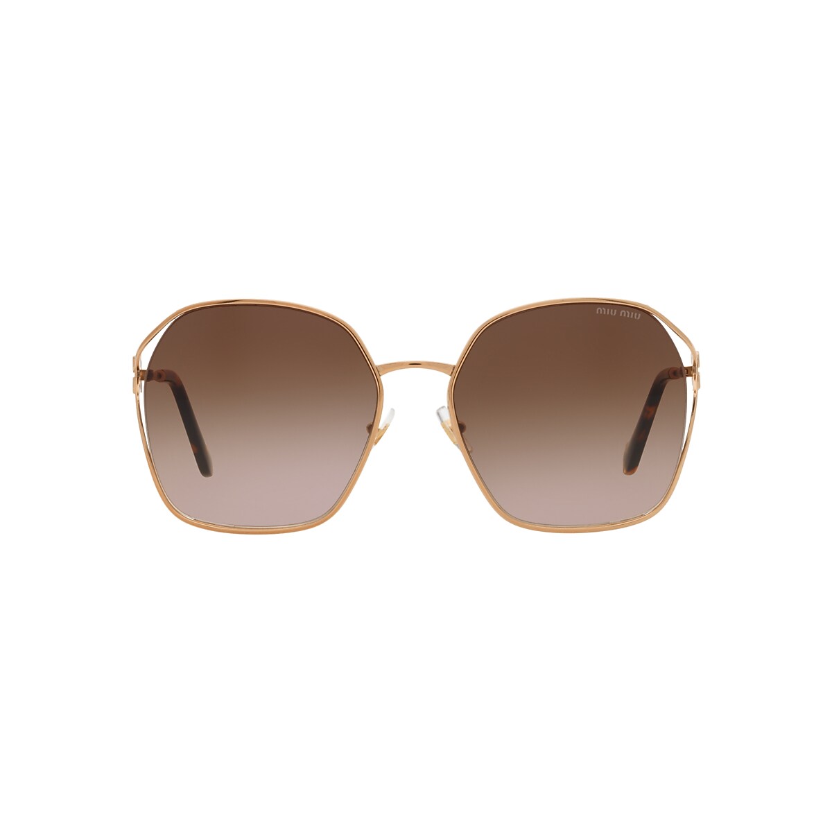 Miu Miu MU 52WS 60 Brown Gradient & Brass Sunglasses | Sunglass  