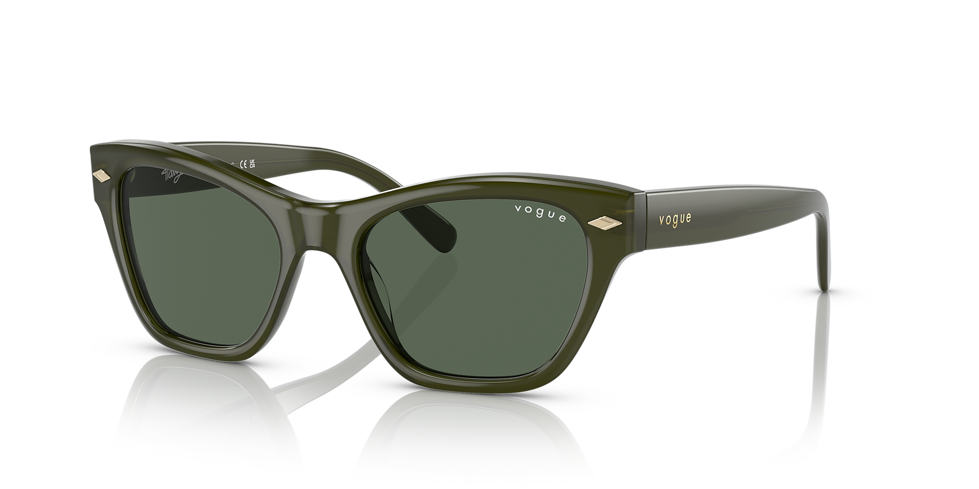 Vogue Eyewear VO5445S Opal Green / Dark Green / Solid Color image 1