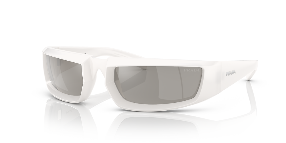 Prada PR 29YS Runway 63 Light Grey Mirror Silver & Opal White Sunglasses |  Sunglass Hut Australia