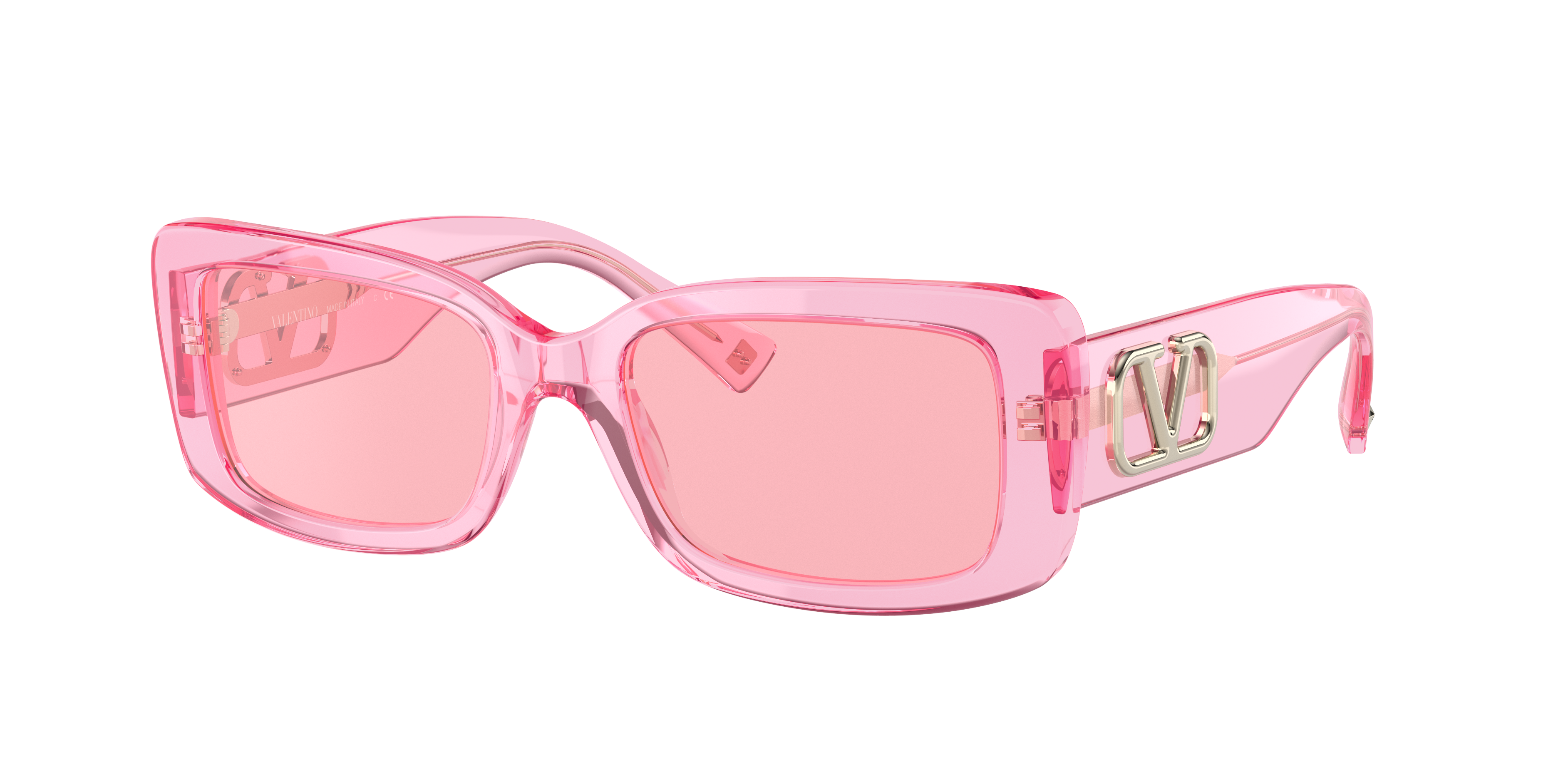 Valentino Garavani Valentino Woman Sunglasses Va4108 In Fluo Pink