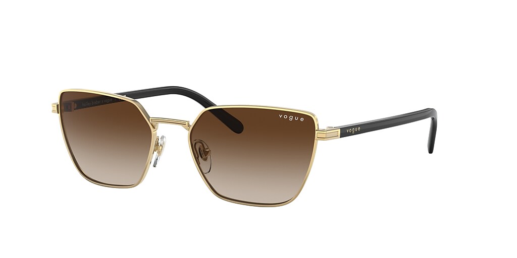 Vogue Eyewear VO4245S 53 Brown Gradient & Gold Sunglasses | Sunglass ...