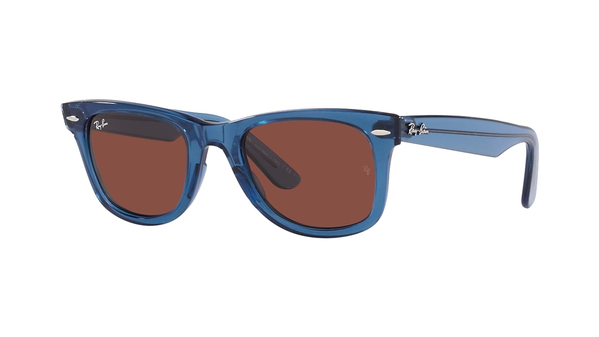 Navy blue 2025 wayfarer sunglasses