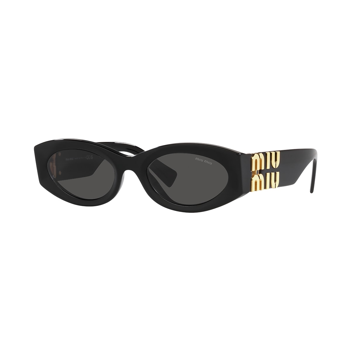 akademisk syv kutter Miu Miu MU 11WS 54 Dark Grey & Black Sunglasses | Sunglass Hut USA