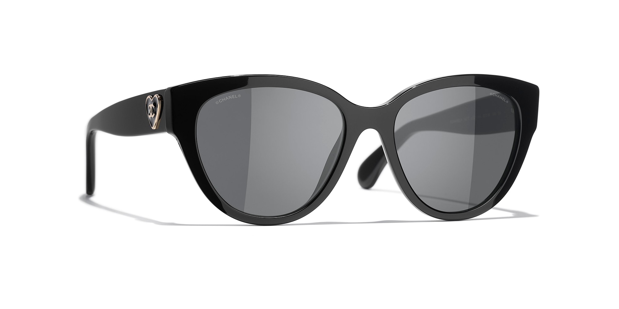 CHANEL Round Sunglasses CH5441 BlackGrey Gradient at John Lewis  Partners