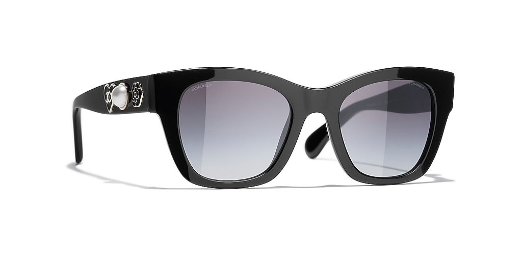 Chanel Square Sunglasses CH5478 51 Grey & Black Sunglasses | Sunglass ...