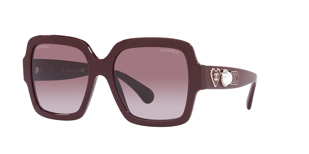 Chanel CH5479 Women's Square Sunglasses, Black/Grey