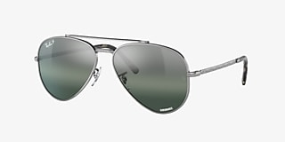 Deqenereret olie tolerance Ray-Ban RB3625 New Aviator 58 Clear/Blue & Gunmetal Polarized Sunglasses |  Sunglass Hut USA