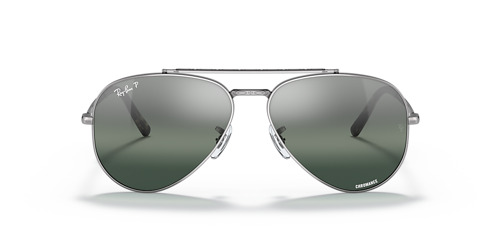 Ray-Ban RB3625 New Aviator Gunmetal - Sunglasses, Clear/Blue Lens