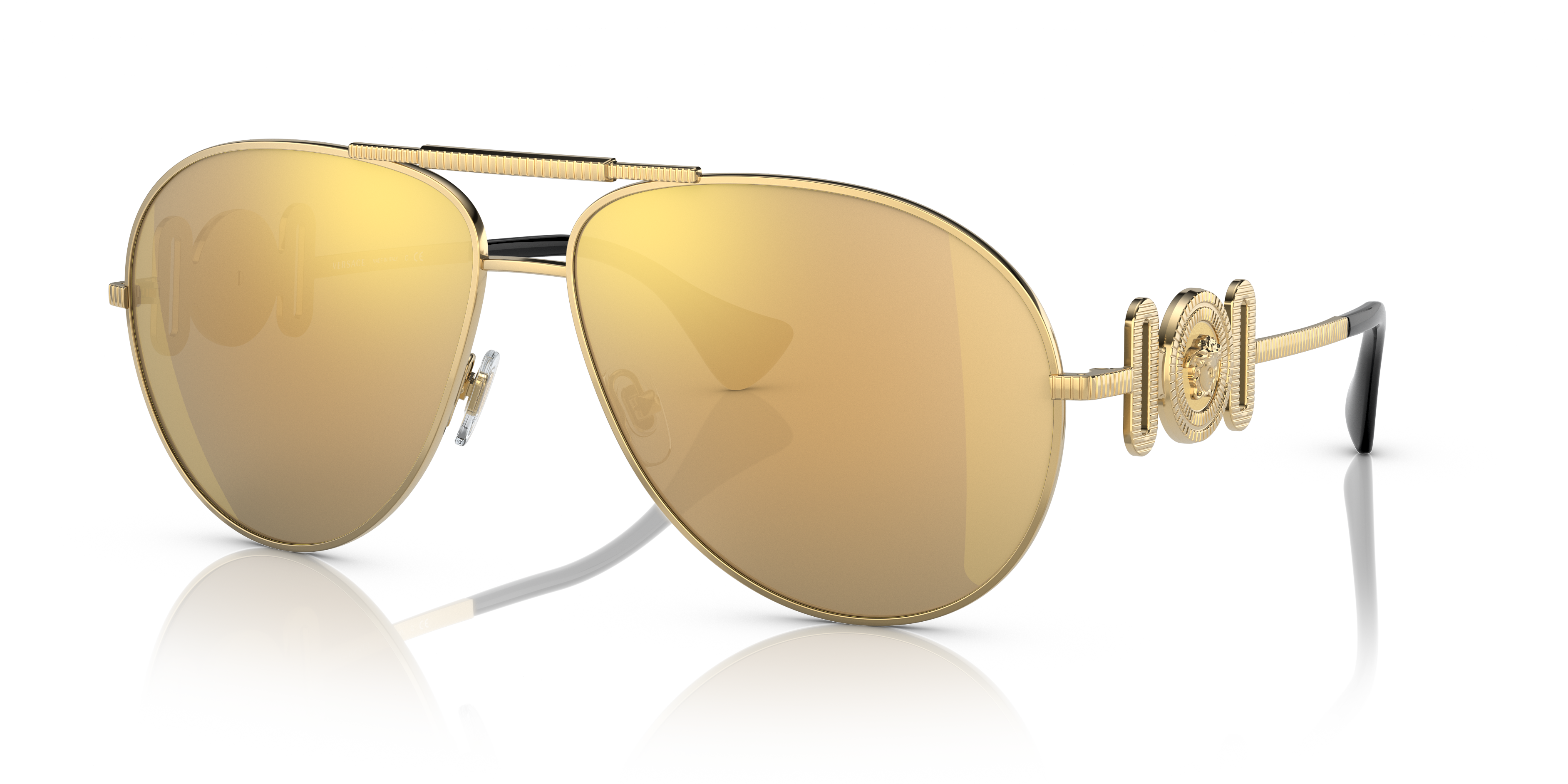 versace gold mirror sunglasses