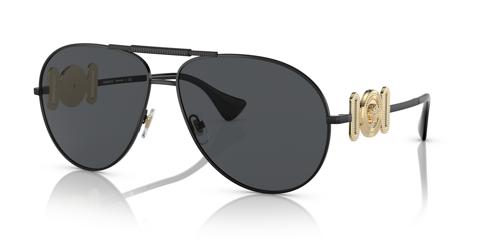 Versace VE2249 65 Dark Grey & Matte Black Sunglasses | Sunglass Hut USA