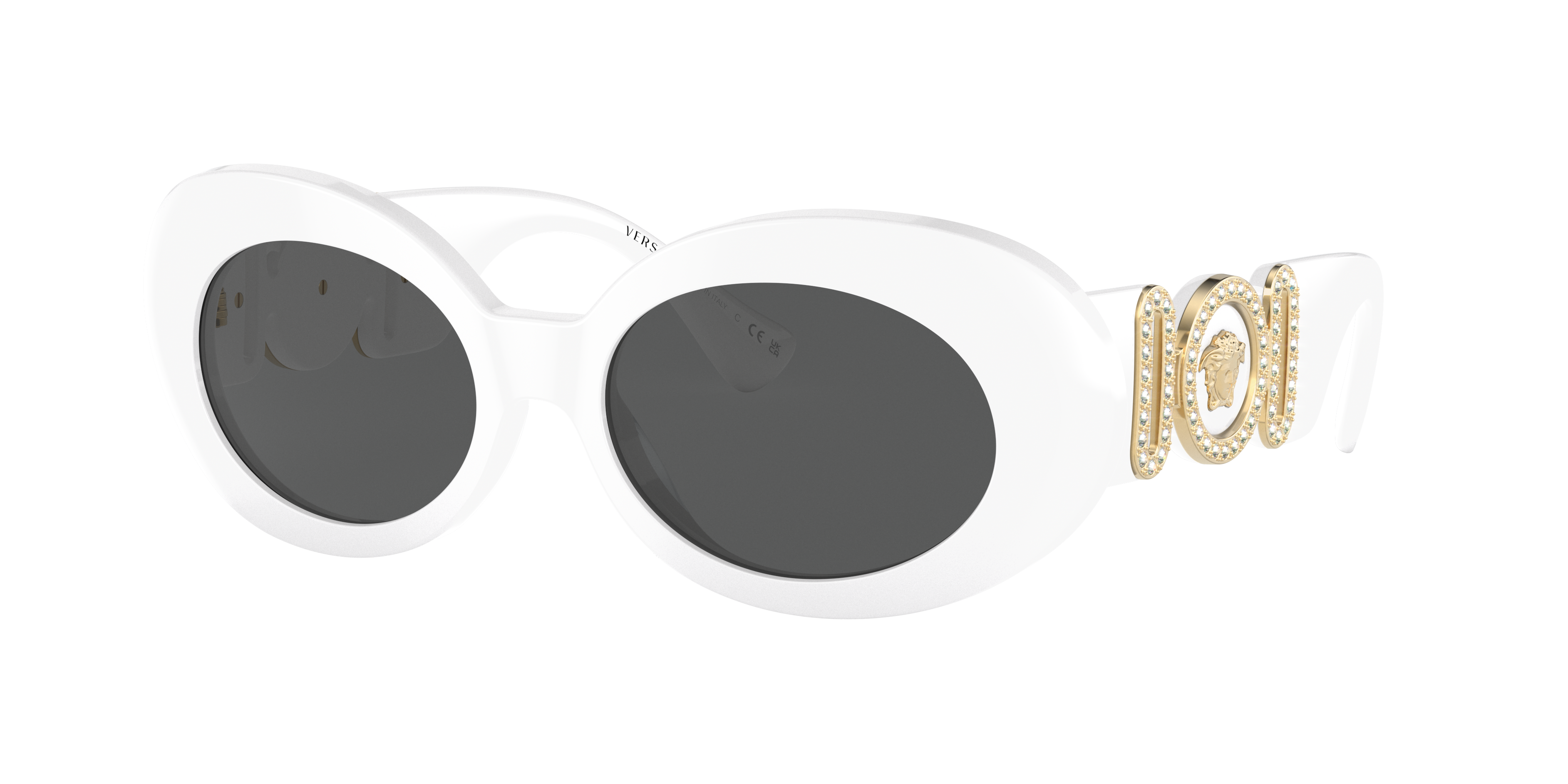 Shop Versace Woman Sunglasses Ve4426bu In Dark Grey