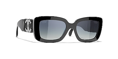 Chanel Rectangle Sunglasses CH5473Q 53 Grey & Black Polarised
