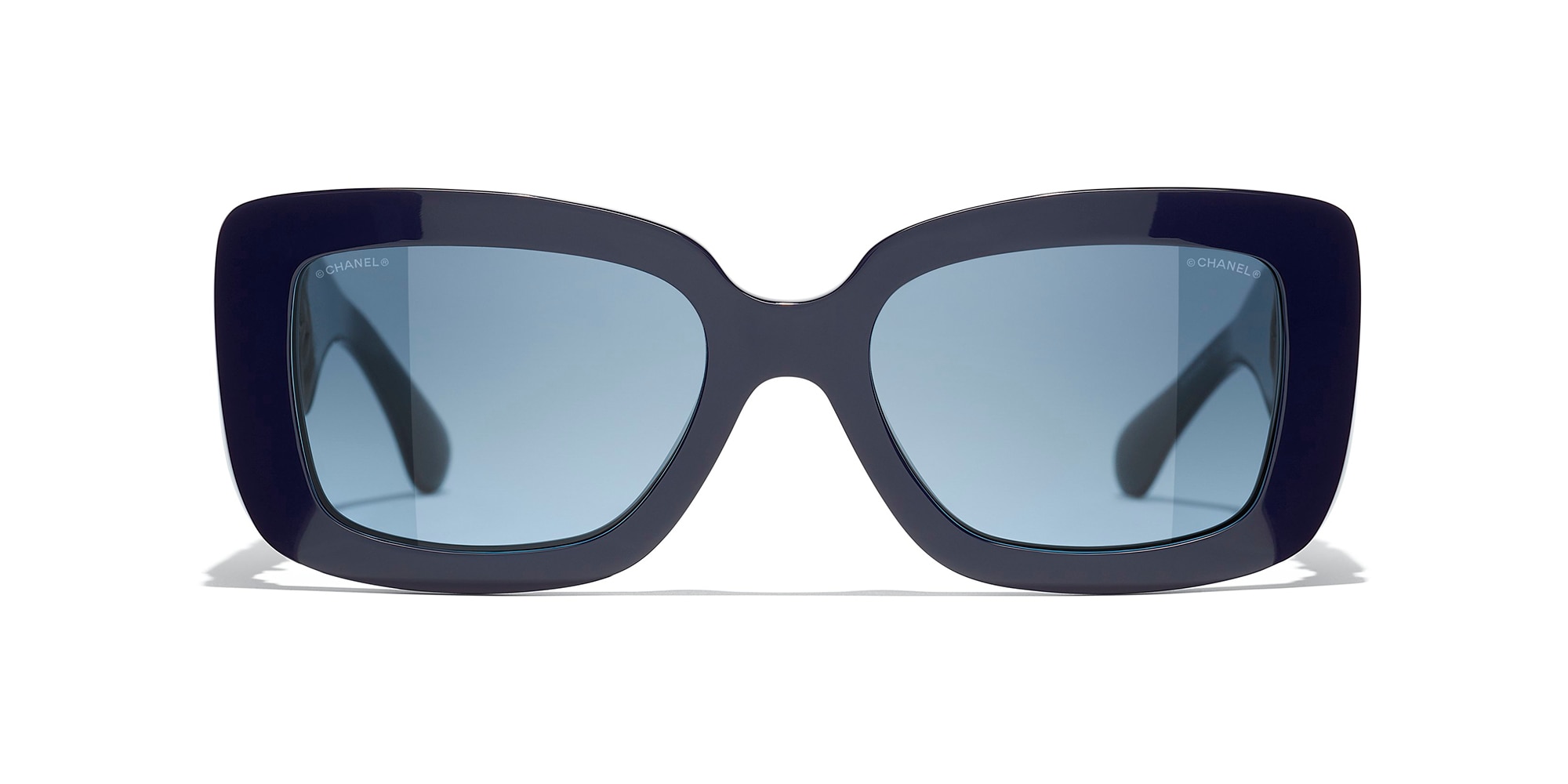 Chanel 5264 1445S2 Sunglasses Bright Blue amp Clear Blue Gradient Lens   eBay