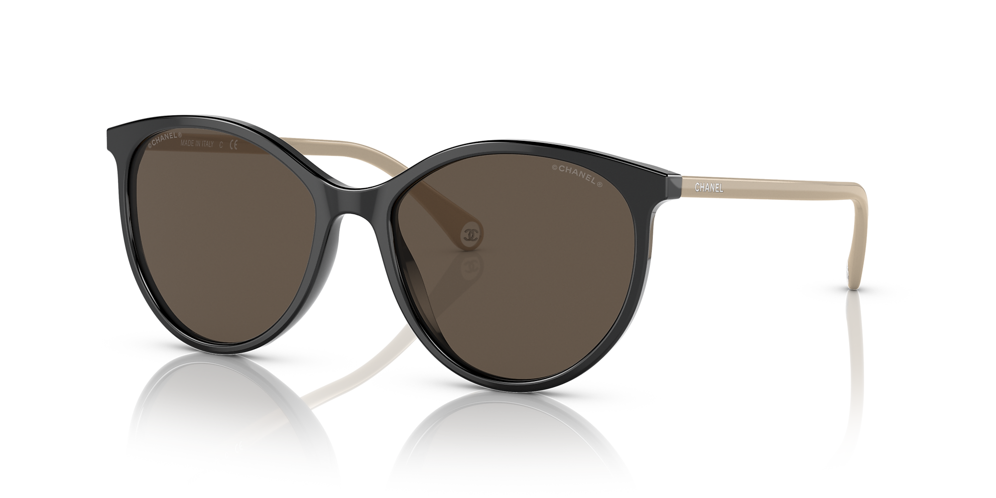 Chanel Pantos Sunglasses CH5448 54 Brown & Black & Beige Sunglasses Sunglass Hut New Zealand