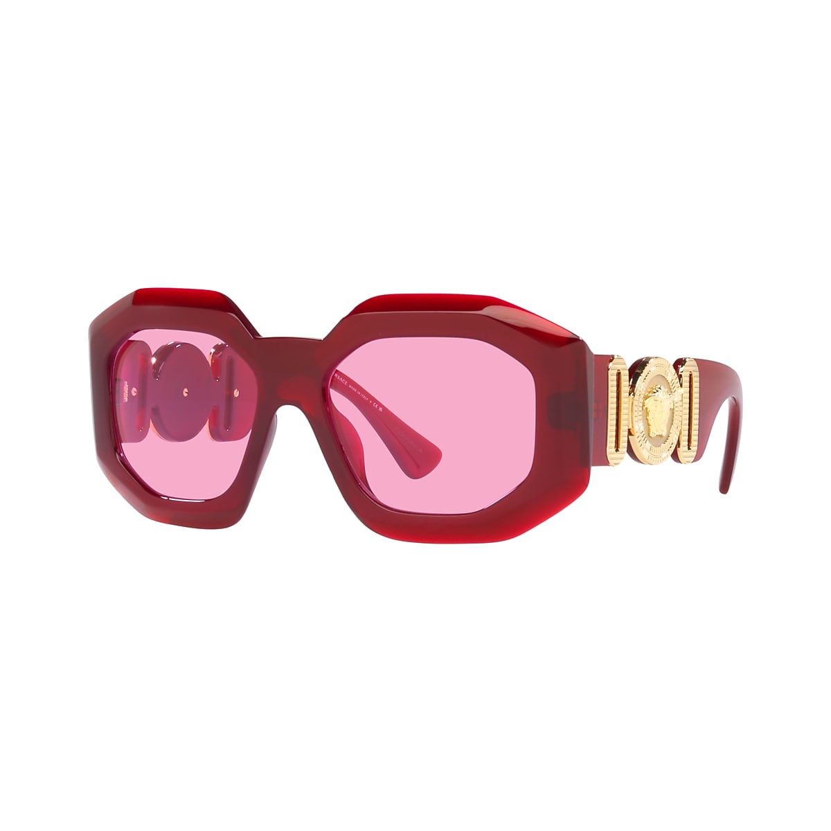 Versace VE4424U 56 Fuchsia Transparent Red Sunglasses Sunglass