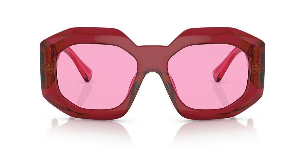 Versace VE4424U 56 Fuchsia & Transparent Red Sunglasses