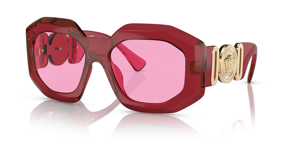 VE4424U 56 Fuchsia Transparent Red Sunglasses | Sunglass Hut USA