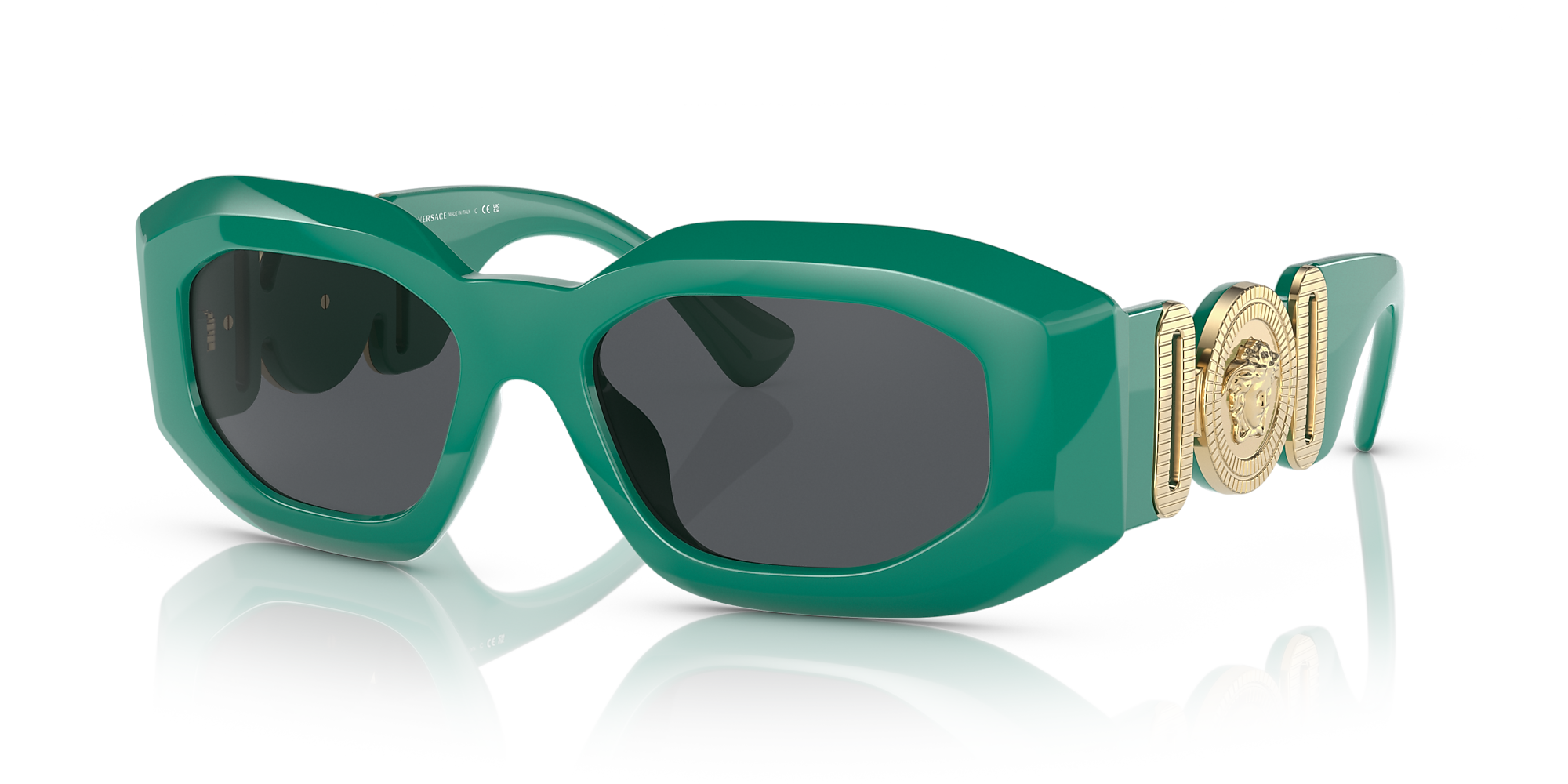 Versace VE4425U 53 Dark Grey & Green Sunglasses | Sunglass Hut USA