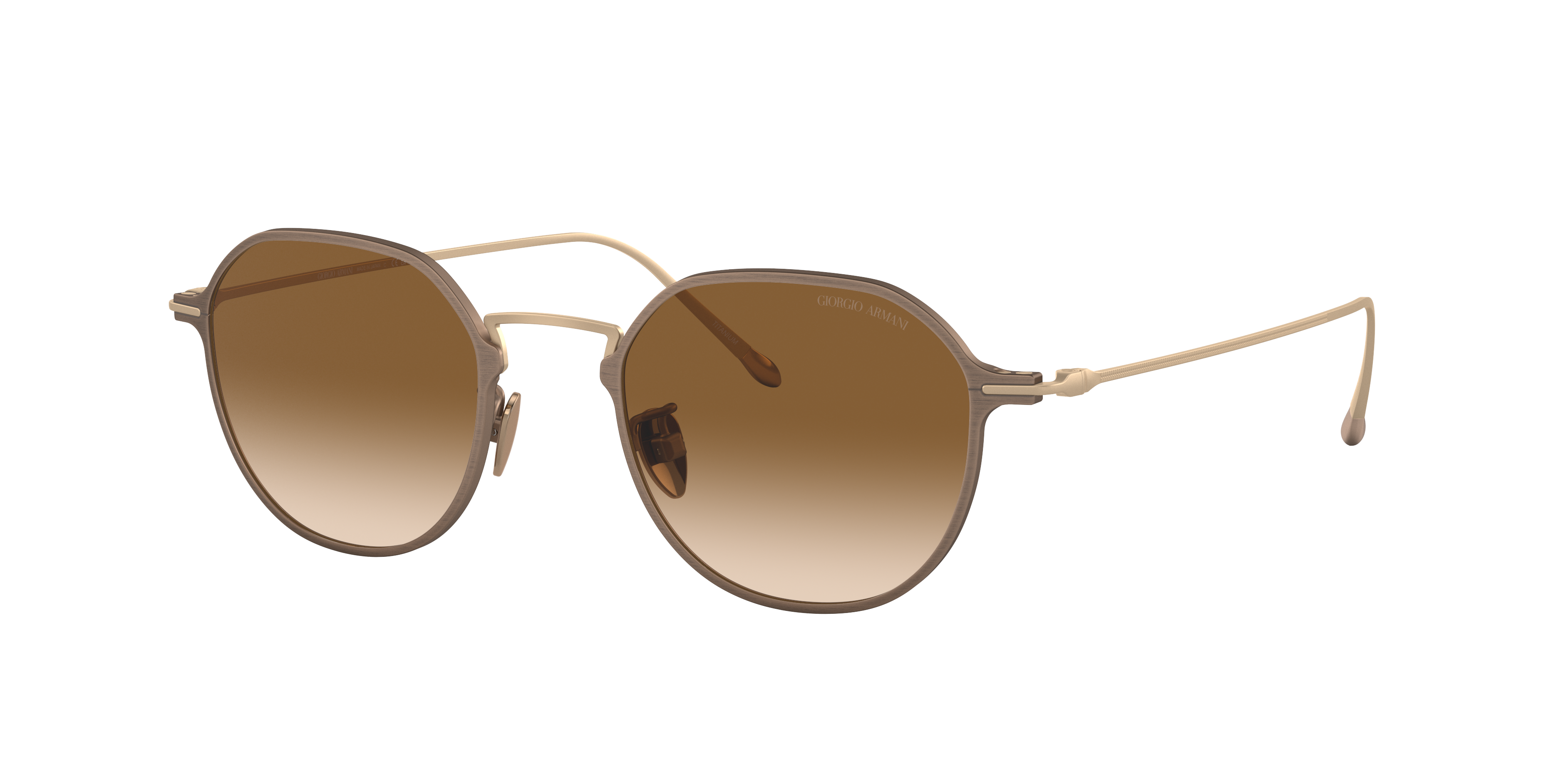 Shop Giorgio Armani Man Sunglasses Ar6138t In Clear Gradient Brown