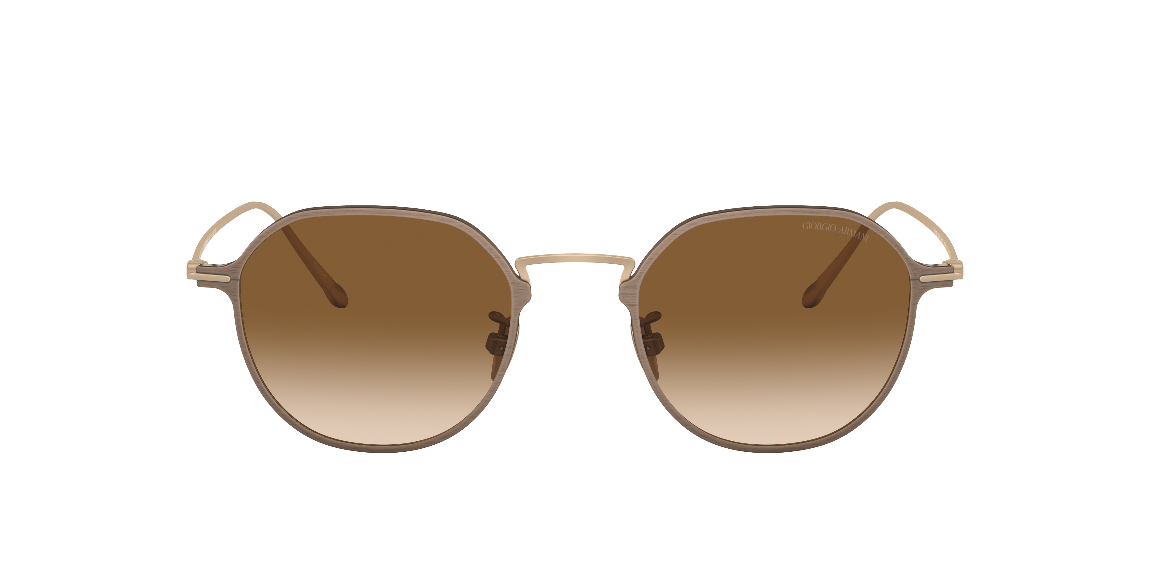 Shop Giorgio Armani Man Sunglasses Ar6138t In Clear Gradient Brown