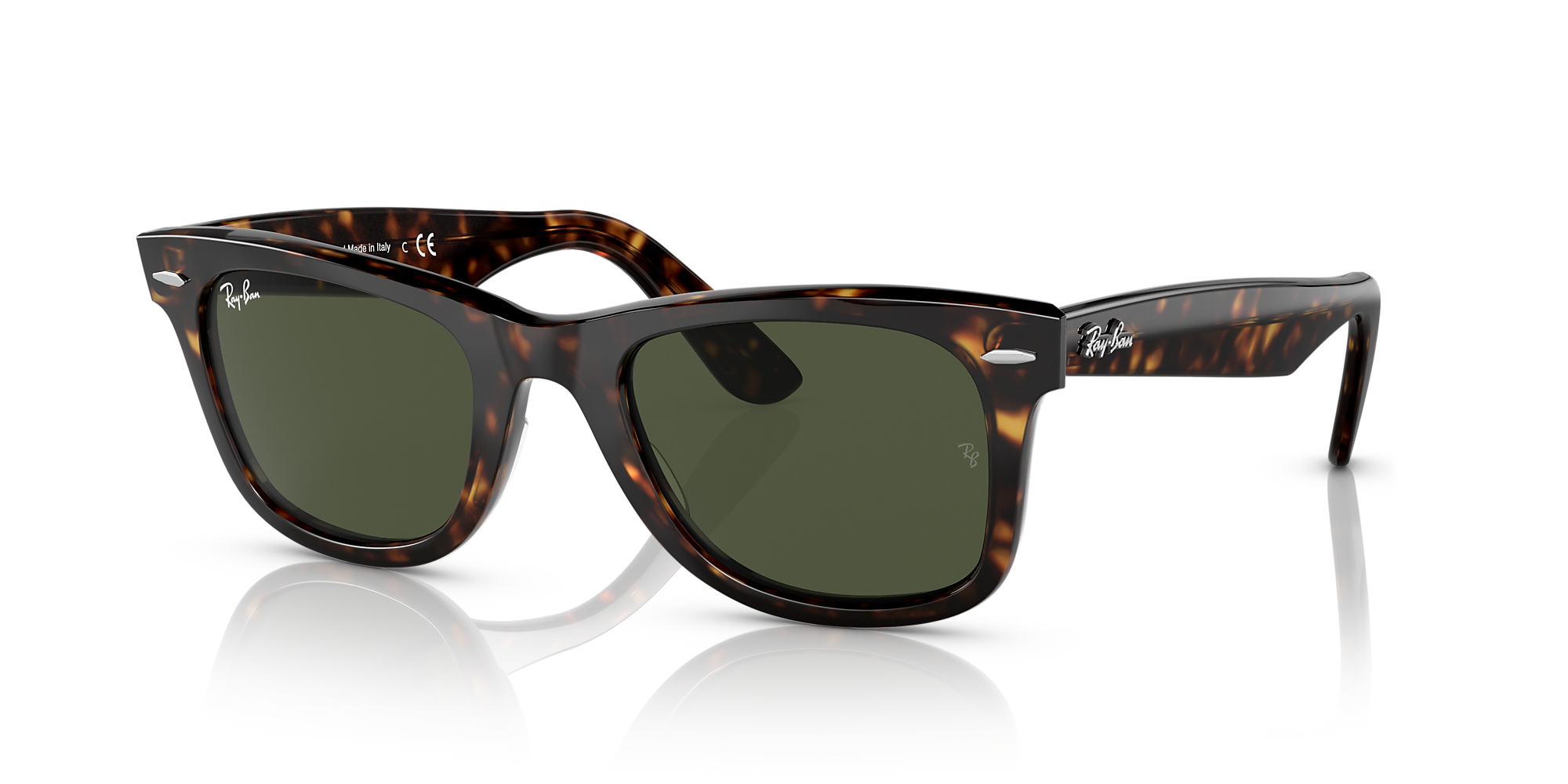 Ray-Ban RB2140 Original Wayfarer Bio-Based 50 Green & Havana Sunglasses ...