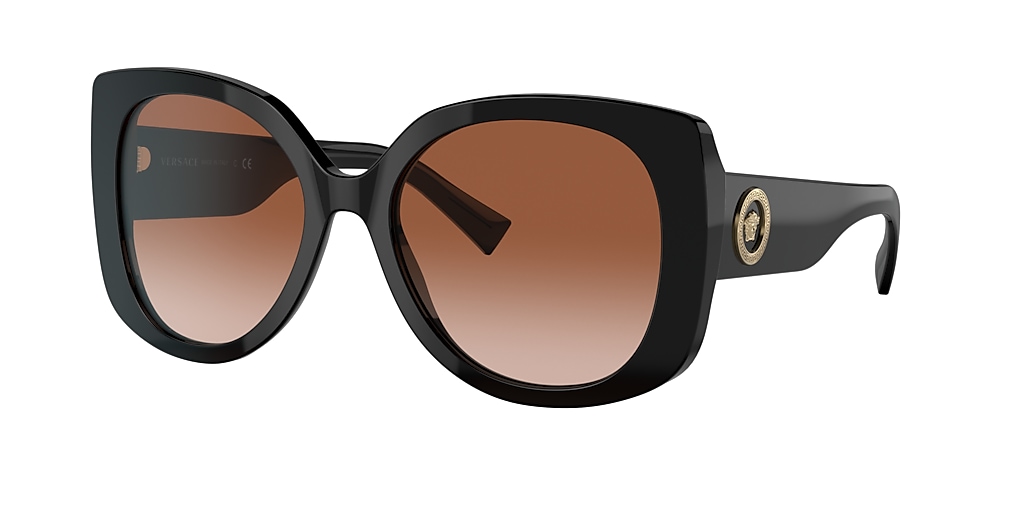 Versace VE4387 56 Brown Gradient & Black Sunglasses | Sunglass Hut USA