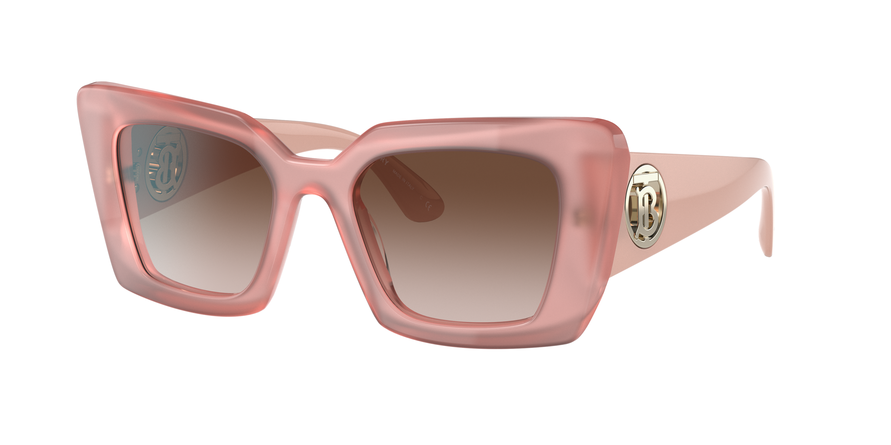 Shop Burberry Woman Sunglass Be4344 Daisy In Brown Gradient