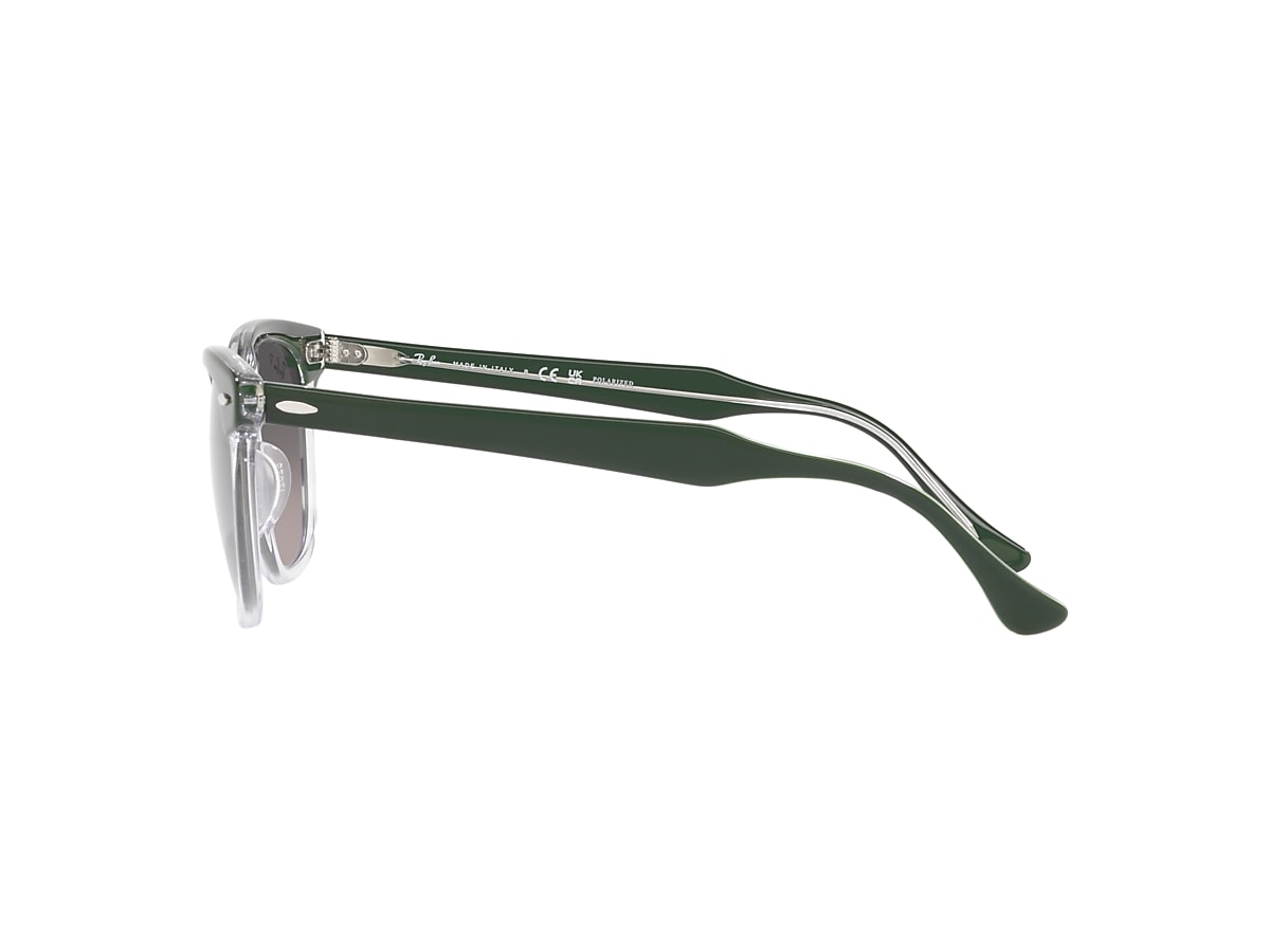 RAY-BAN RB2298 Hawkeye Green On Transparent - Unisex Sunglasses, Grey Lens