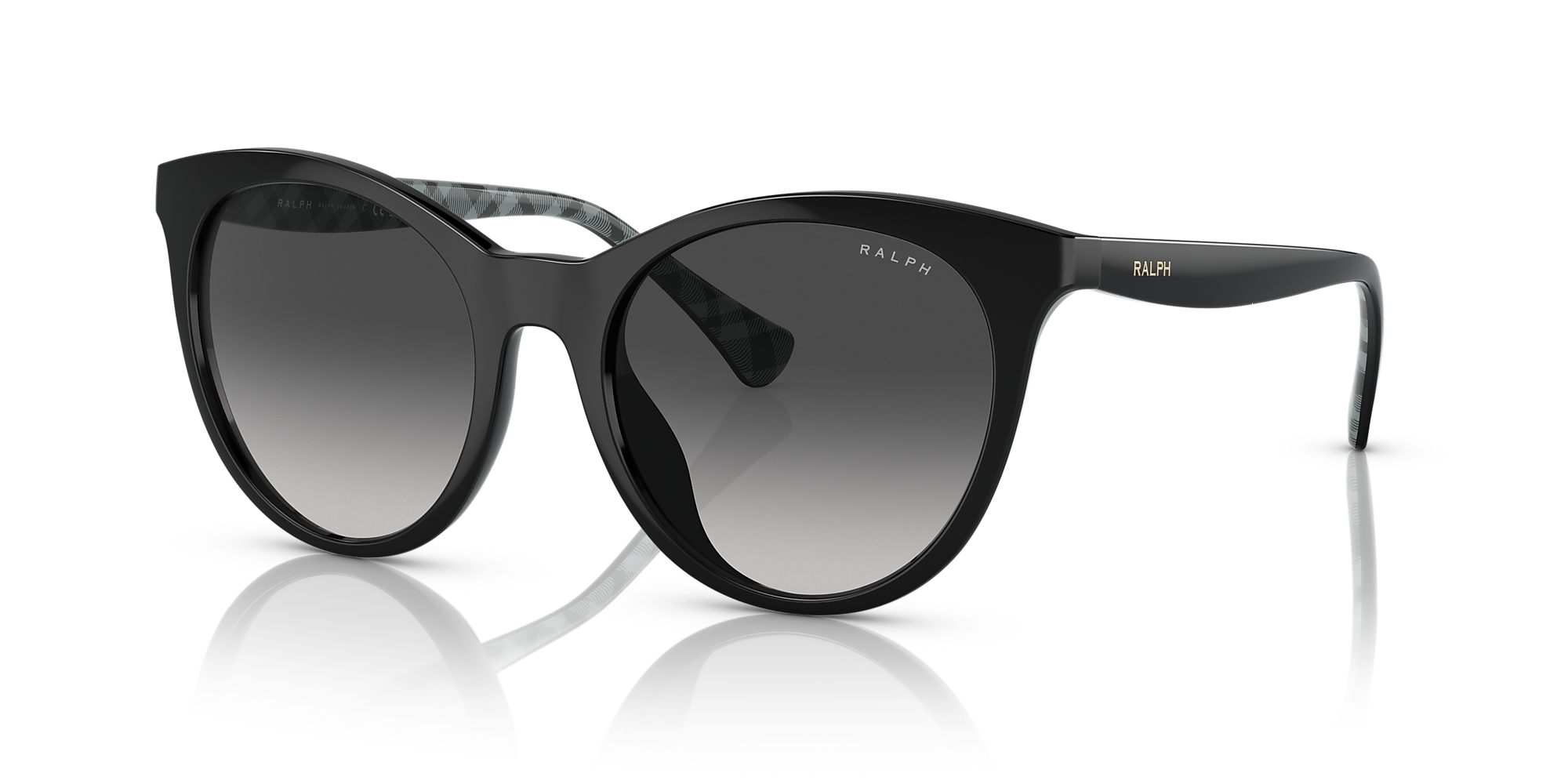 Ralph RA5294U 53 Gradient Grey & Shiny Black Sunglasses | Sunglass Hut USA