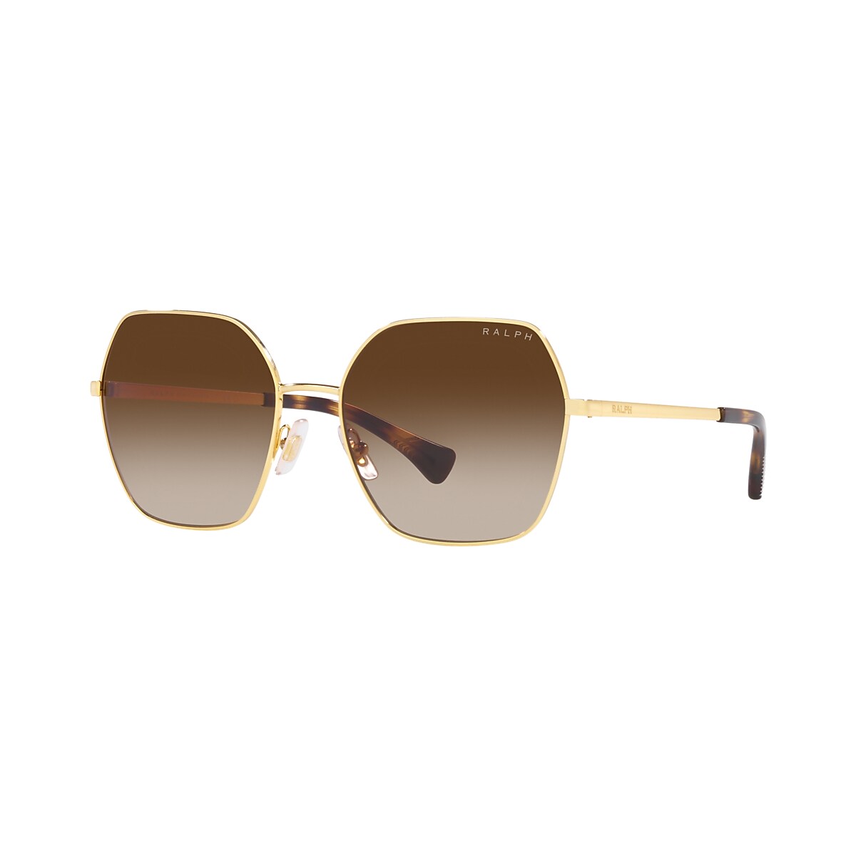 RALPH RA4138 Shiny Gold - Woman Sunglasses, Gradient Brown Lens