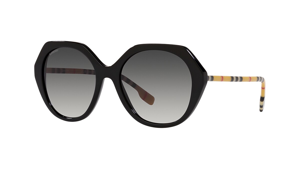 Burberry BE4375 Vanessa 55 Grey Gradient & Black Sunglasses 