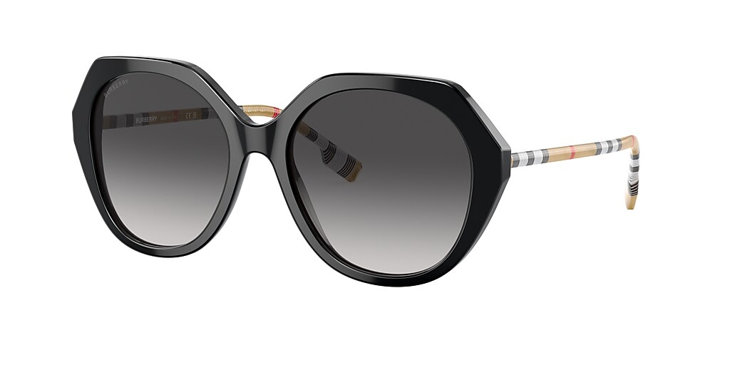 Burberry BE4375 Vanessa 55 Grey Gradient & Black Sunglasses Sunglass