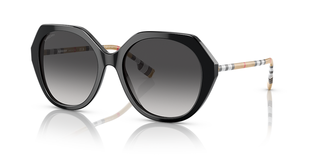 Burberry BE4375 Vanessa 55 Grey Gradient & Black Sunglasses 