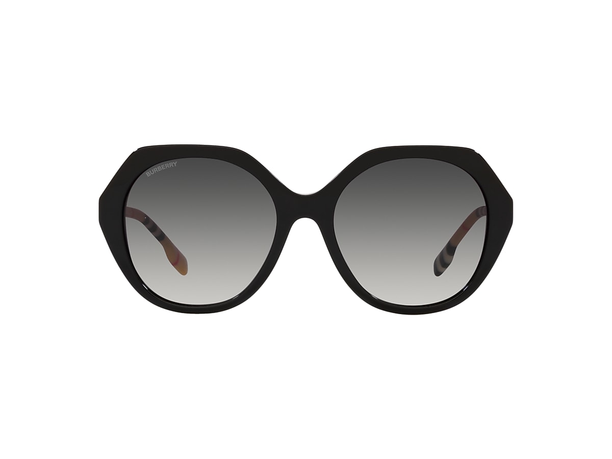 Burberry BE4375 Vanessa 55 Grey Gradient & Black Sunglasses 