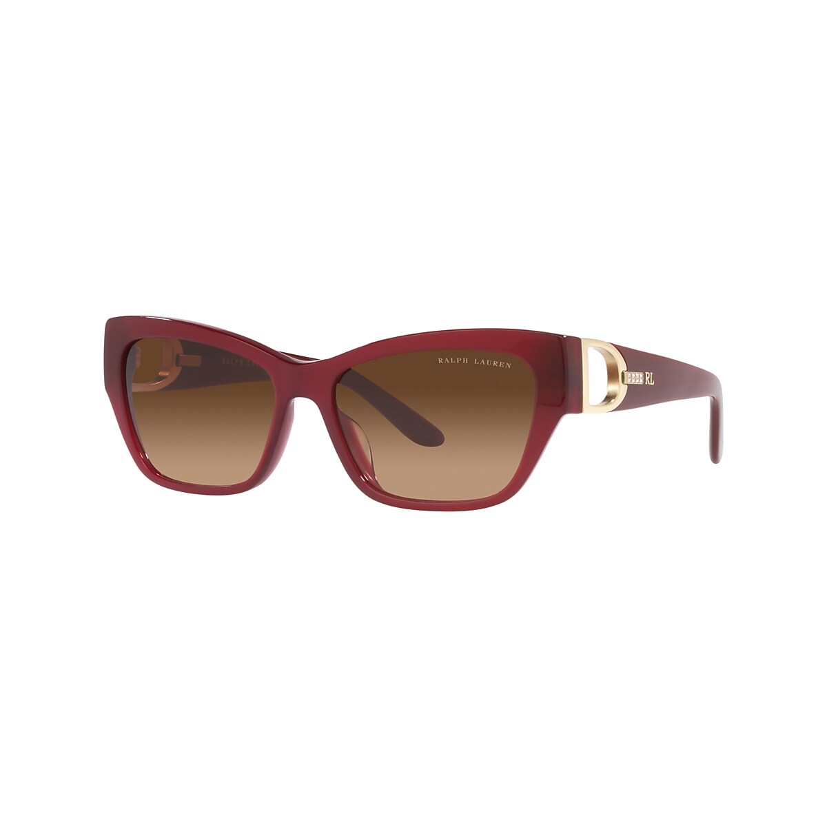 RALPH LAUREN RL8206U The Audrey Shiny Opal Burgundy - Women Sunglasses,  Brown Gradient Lens