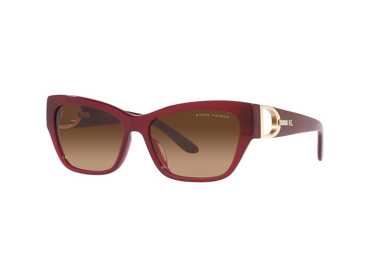 RALPH LAUREN RL8206U The Audrey Shiny Opal Burgundy - Women Sunglasses,  Brown Gradient Lens