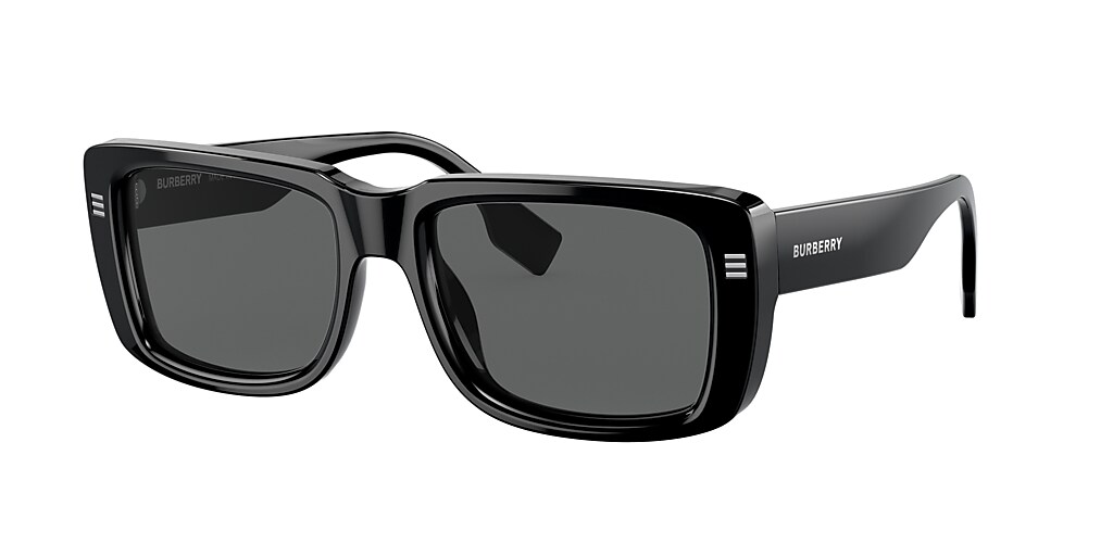 Burberry BE4376U Jarvis 55 Dark Grey & Black Sunglasses | Sunglass Hut USA