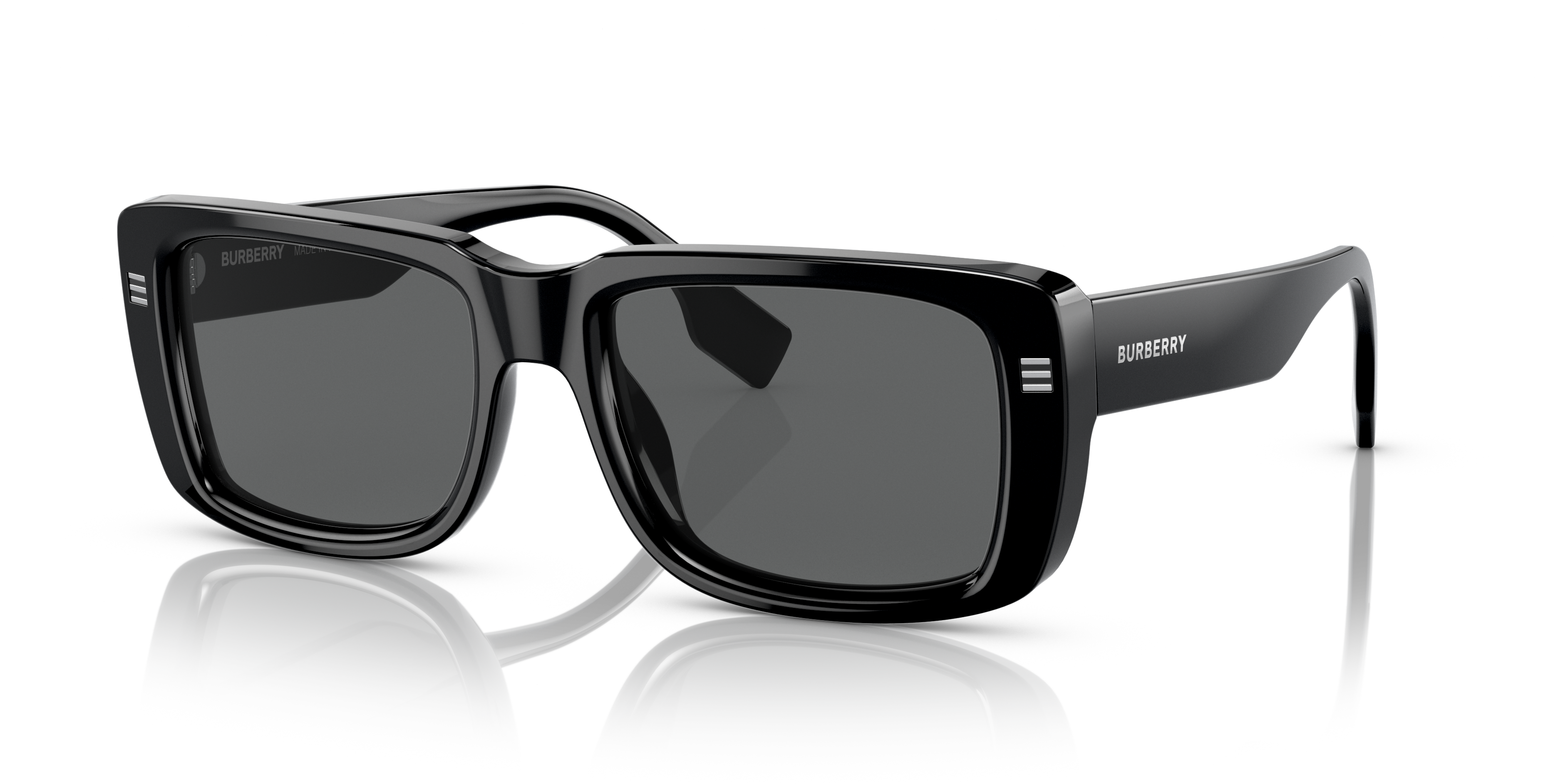 Burberry BE3146 56 Dark Grey & Silver Sunglasses | Sunglass Hut USA