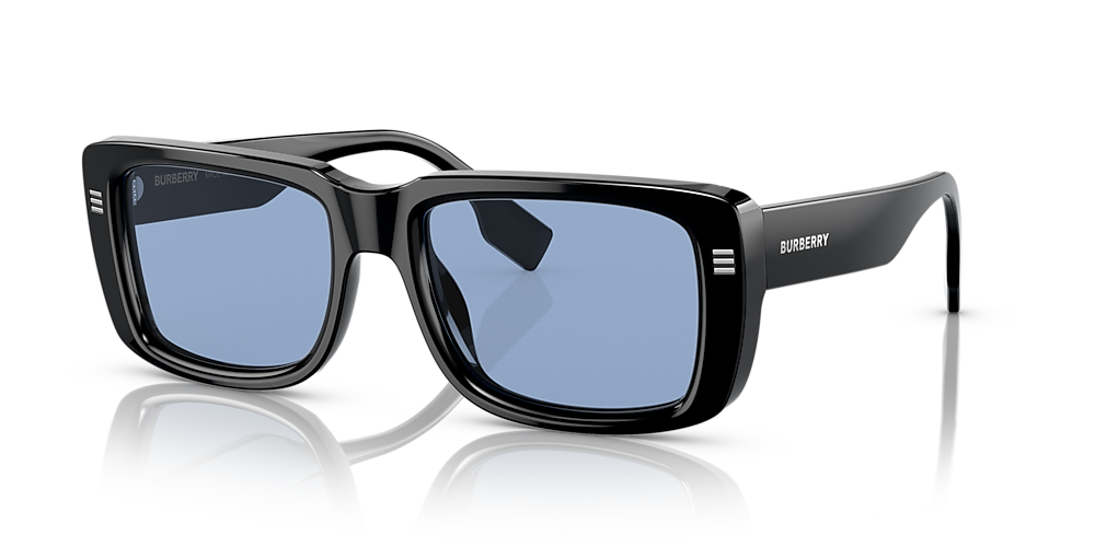 Burberry BE4376U Jarvis 55 Light Blue & Black Sunglasses | Sunglass Hut  Canada