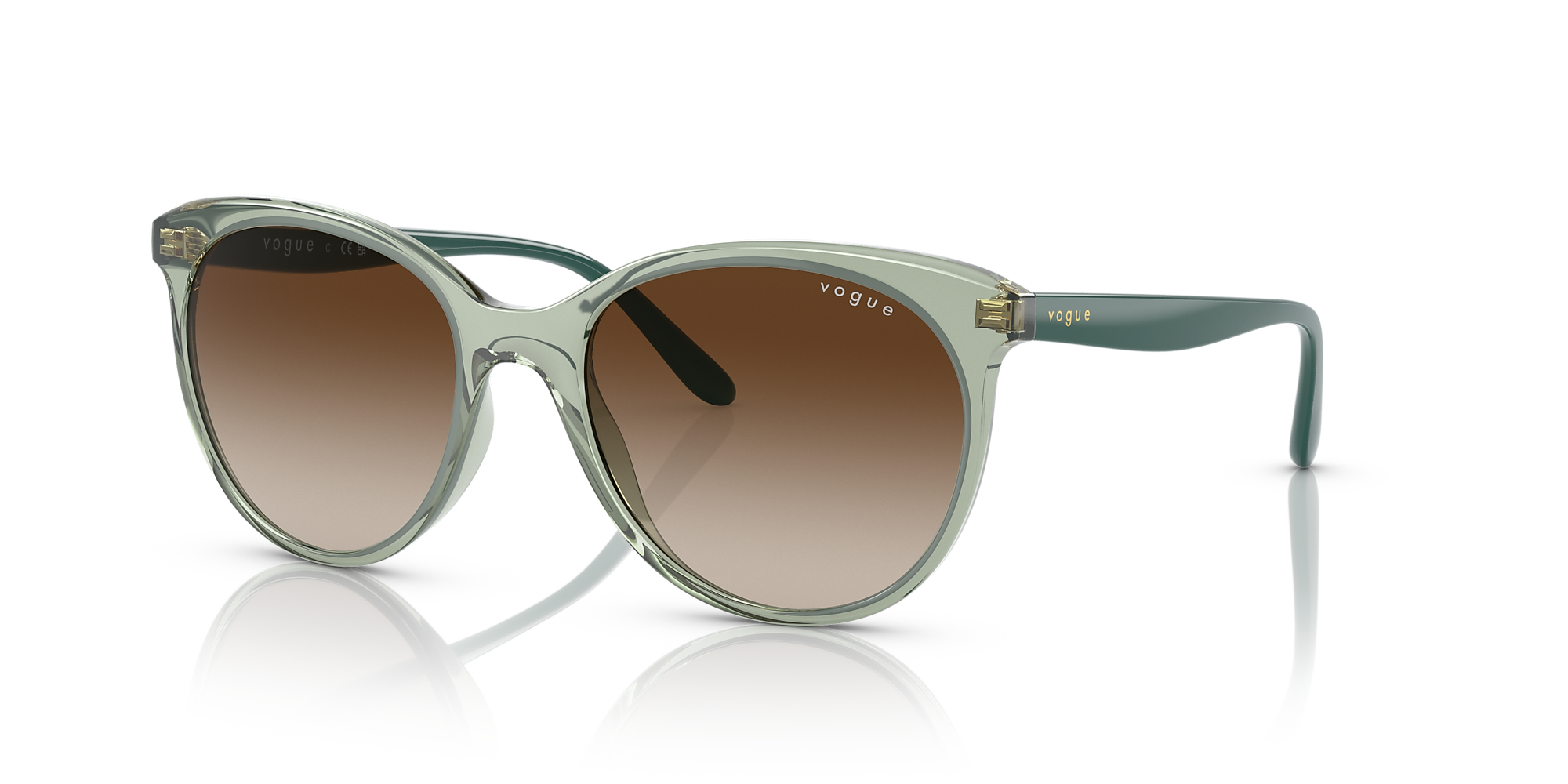 Vogue Eyewear VO5453S 53 Brown Gradient & Transparent Light Green