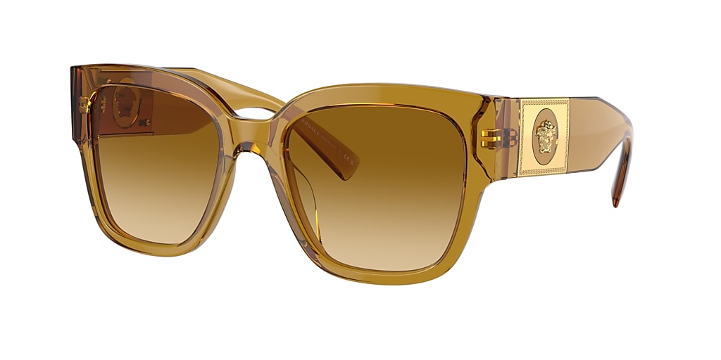 Versace VE4437U 54 Light Yellow Gradient Ochre Transparent Honey