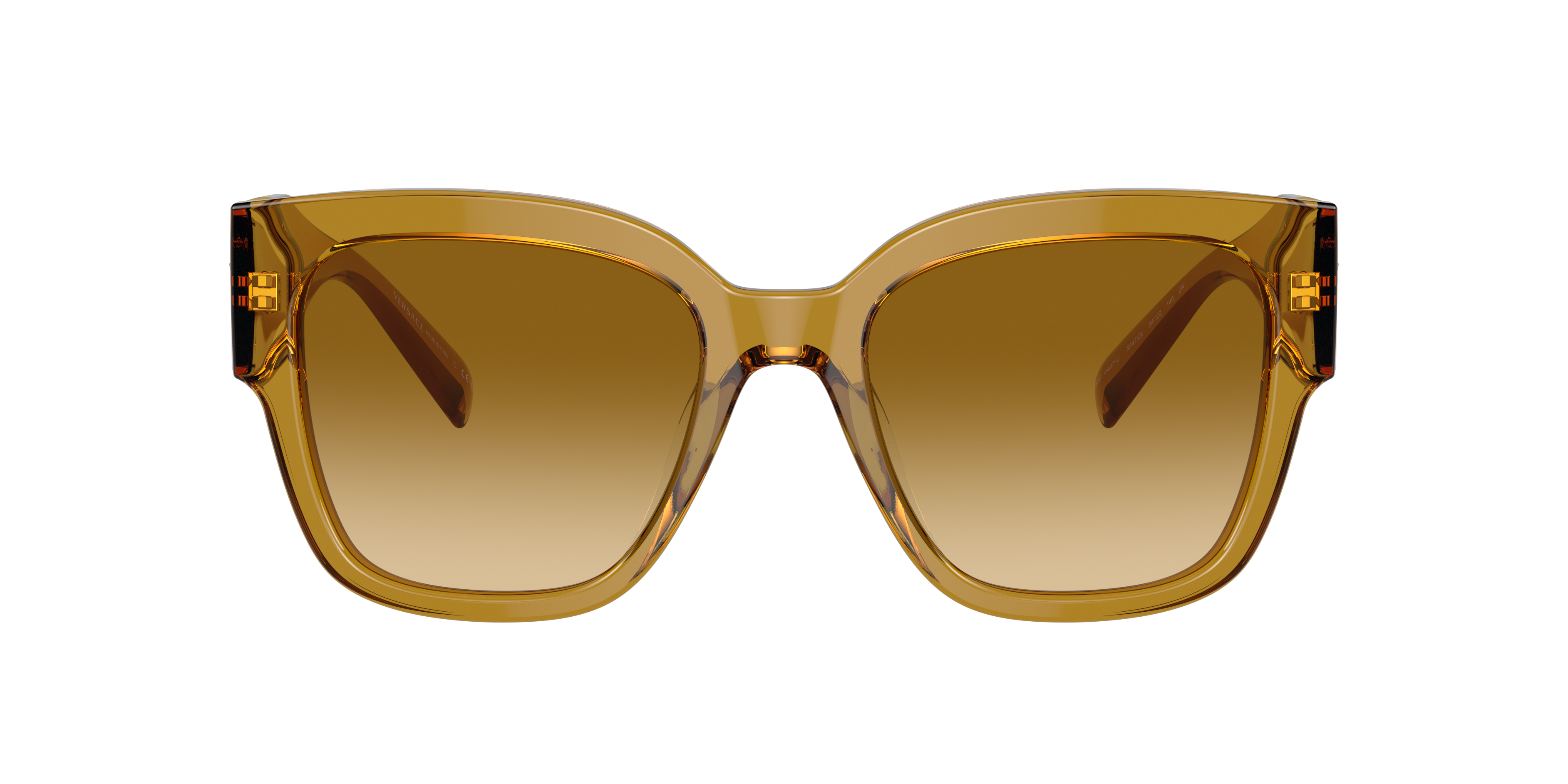 Shop Versace Woman Sunglasses Ve4437u In Light Yellow Gradient Ochre
