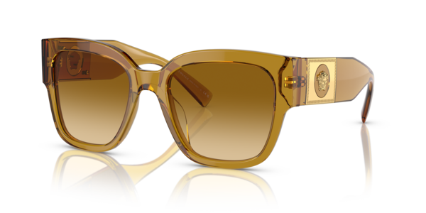 Óculos de sol Versace Squared VE4437U, formato quadrado, armação em acetato, lente cinza degradê