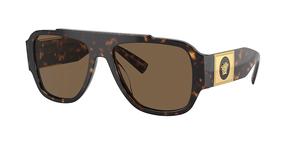 Versace VE4436U 57 Dark Brown & Havana Sunglasses | Sunglass Hut United ...