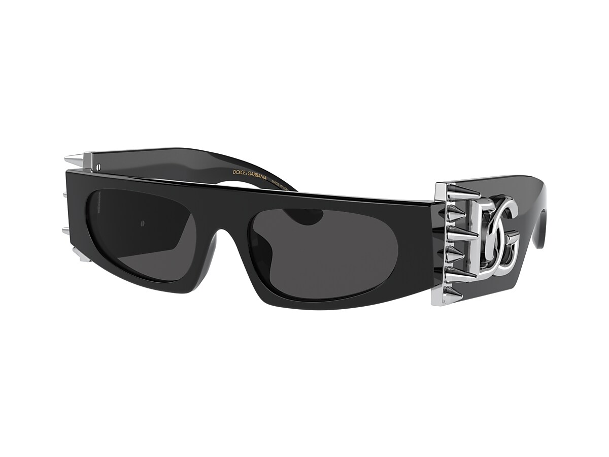 DOLCE&GABBANA DG4412 Black - Female Luxury Sunglasses, Dark Grey Lens