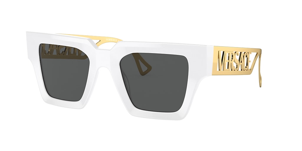 Versace VE4431 50 Dark Grey & White Sunglasses | Sunglass Hut USA